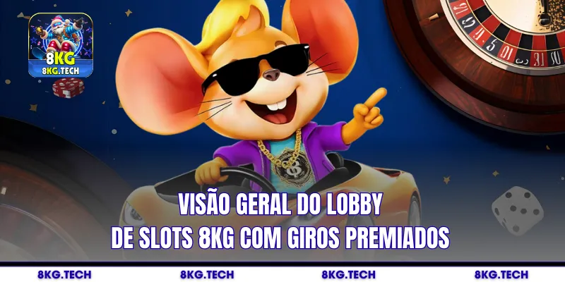 Visão geral do lobby de slots 8kg com giros premiados